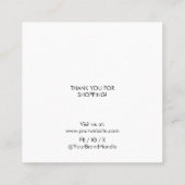 白ミニマルイヤリングホルダージュエリー表示カード コーリングカード (裏面)