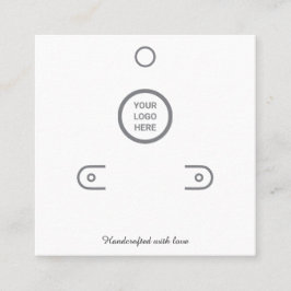 白ミニマルイヤリングホルダージュエリー表示カード コーリングカード