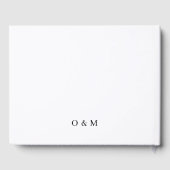 白ミニマルエレガントクラシック結婚 ゲストブック (裏面)