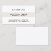 白ミニマルエレガントシンプルデザイントレンディー 名刺 (正面/裏面)