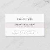 白ミニマルエレガントシンプルデザイントレンディー 名刺 (正面)