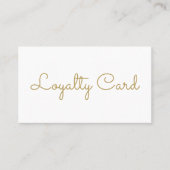 白ミニマルエレガント美しいサロンロイヤリティカード ロイヤリティカード (正面)