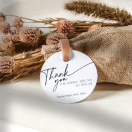 白ミニマルエレガント黒お願い フェイバータグ