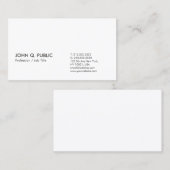 白ミニマルプロフェッショナルクリエイティブモダン 名刺 (正面/裏面)