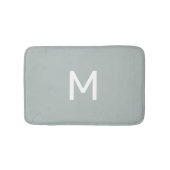 白ミニマルモノグラムオングレー バスマット (正面)