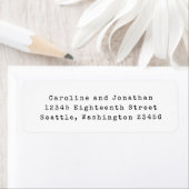 白ミニマルレトロタイプライターフォント差出人住所 ラベル (インサイチュ)