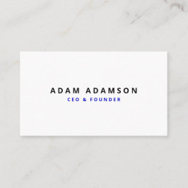 白ミニマル創業者CEOプレジデント企業の 名刺