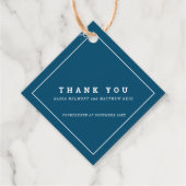 白ミニマル文字の結婚海軍感謝してい君 フェイバータグ (正面)