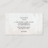 白ミニマル木モダン名刺 名刺 (裏面)