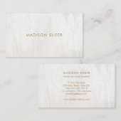 白ミニマル洗木材名刺 名刺 (正面/裏面)