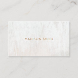 白ミニマル洗木材名刺 名刺