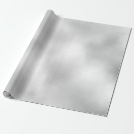 白ミニマル真珠灰色の銀グリッターガラス ラッピングペーパー