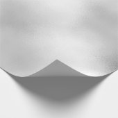 白ミニマル真珠灰色の銀グリッターガラス ラッピングペーパー (角)