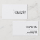 白ミニマル精神科医名刺 名刺 (正面/裏面)
