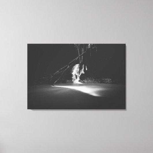 白ミニマル紅滝 キャンバスプリント (正面)