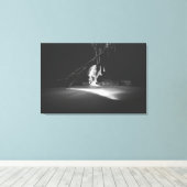 白ミニマル紅滝 キャンバスプリント (インサイチュ (ウッドフロア))