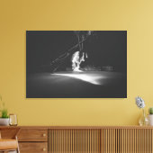 白ミニマル紅滝 キャンバスプリント (インサイチュ (リビング))