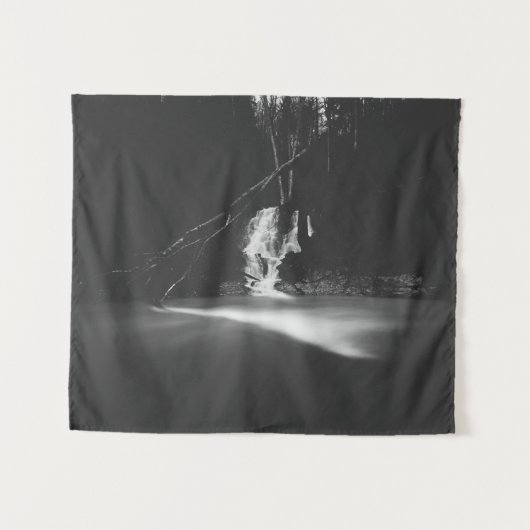 白ミニマル紅滝 タペストリー (正面(横))