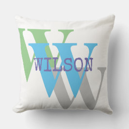 白ミニマル緑グレイ装飾用クッション クッション