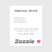 白ミニマル蝋燭札 シール (シート)