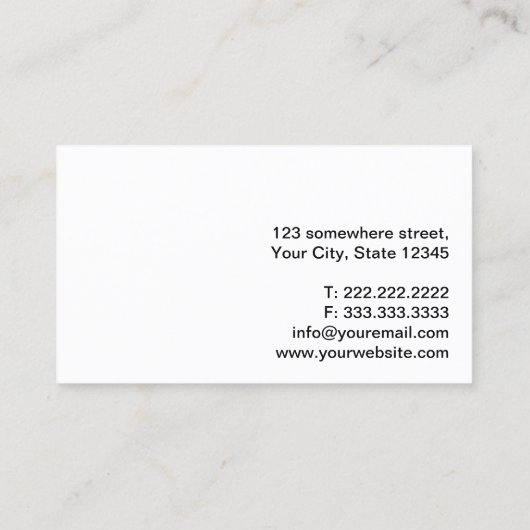 白ミニマル訳の名刺 名刺 (裏面)