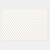 白ミニマル金ゴールドクリスマスツリー ラッピングペーパーシート (正面3)