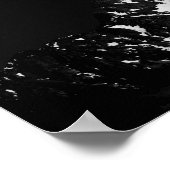 白ミニマル雪の山 ポスター (角)