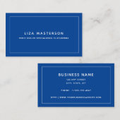 白ミニマル青ヒーラー代替医療 名刺 (正面/裏面)