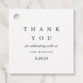 白ミニマル黒お結婚礼 フェイバータグ