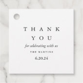 白ミニマル黒お結婚礼 フェイバータグ (正面)