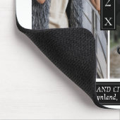 白ミニマル黒の卒業アート写真 マウスパッド (コーナー)