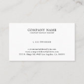 白ミニマル黒の実在不動産屋 予約カード (裏面)