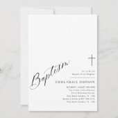 白ミニマル黒の洗礼の台本 招待状 (正面)