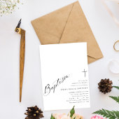 白ミニマル黒の洗礼の台本 招待状