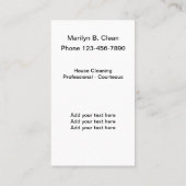 白ミニマル黒クモダンリーニング 名刺 (裏面)