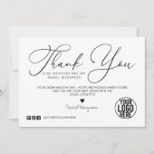 白ミニマル黒スクリプトお客様ありがとう (正面)