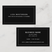 白ミニマル黒ヒーラー代替医療 名刺 (正面/裏面)