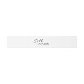 白ミニマル黒モダン結婚の 招待状ベリーバンド (フラット)