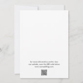 白ミニマル黒写真モダン結婚の セーブザデート (裏面)