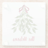 白メリー果実のミスタントー ガラスコースター (裏面)