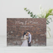 白メリー結婚した文字オーバーレイ結婚の写真 シーズンカード (スタンド正面)