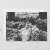 白メリー結婚した文字オーバーレイ結婚の写真 シーズンカード (裏面)