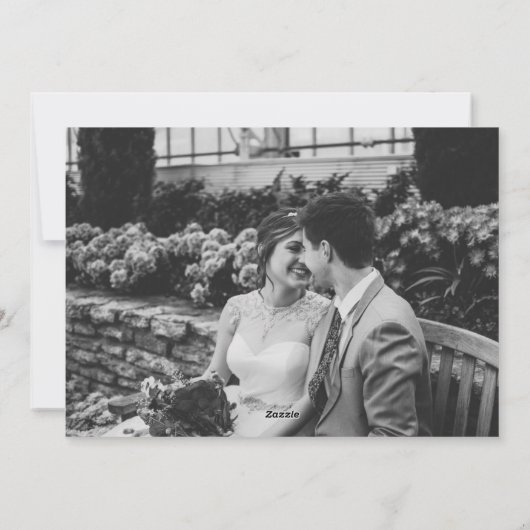 白メリー結婚した文字オーバーレイ結婚の写真 シーズンカード (裏面)