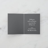 白モダンいクリスマスツリー シーズンカード (内部)