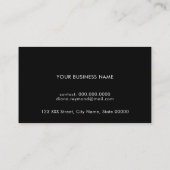 白モダンい世界地図と黒の名刺 名刺 (裏面)