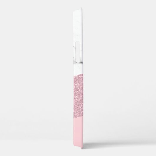 白モダンい大理石エレガントとバラ金ゴールドグリッター Case-Mate iPhoneケース (裏面 / 右)