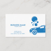 白モダンい移動式洗車と詳細 名刺 (裏面)