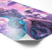 白モダンうさぎと不思議の国のアリス フォトプリント            (角)