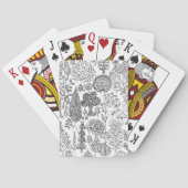 白モダンお洒落黒の木のパターン トランプ (裏面)