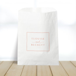 白モダンとオレンジ結婚色 フェイバーバッグ